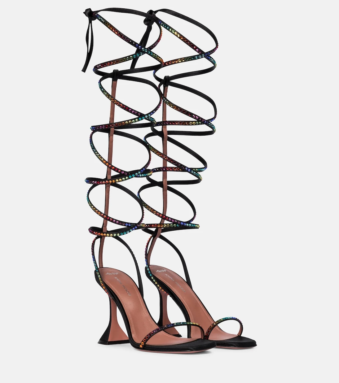 Amina Muaddi - x AWGE LSD embellished satin sandals