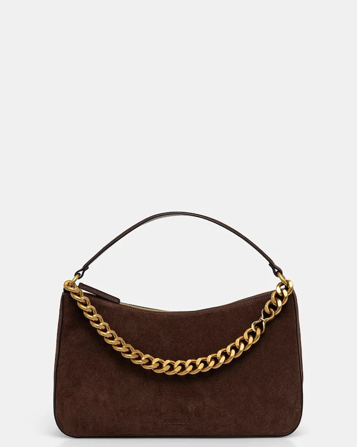 Twinset süet kadın hobo çanta