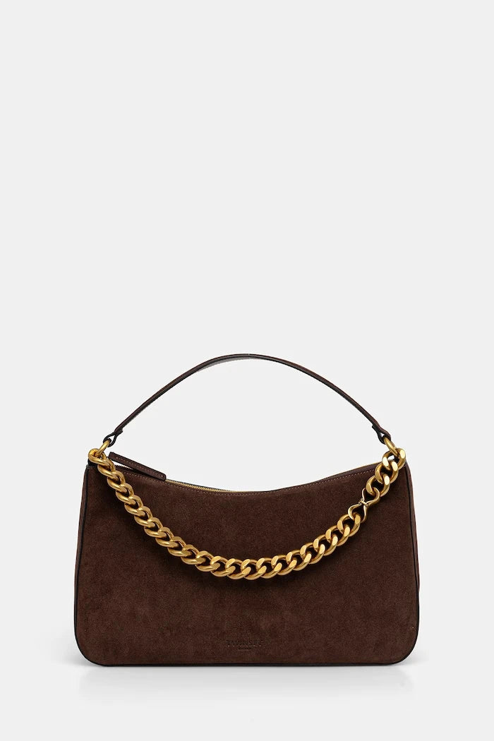 Twinset süet kadın hobo çanta