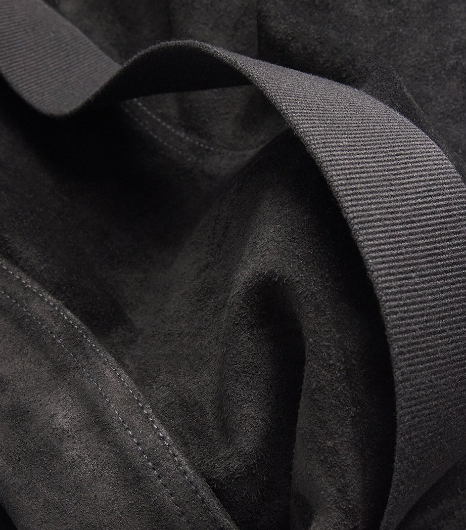 Black Suede Overshirt