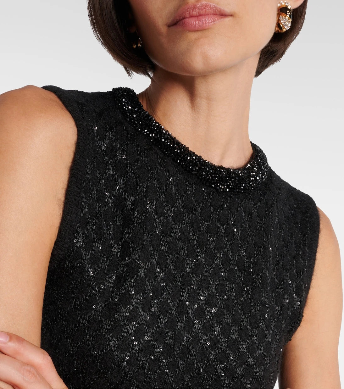 Max Mara - Novara feather-trimmed minidress