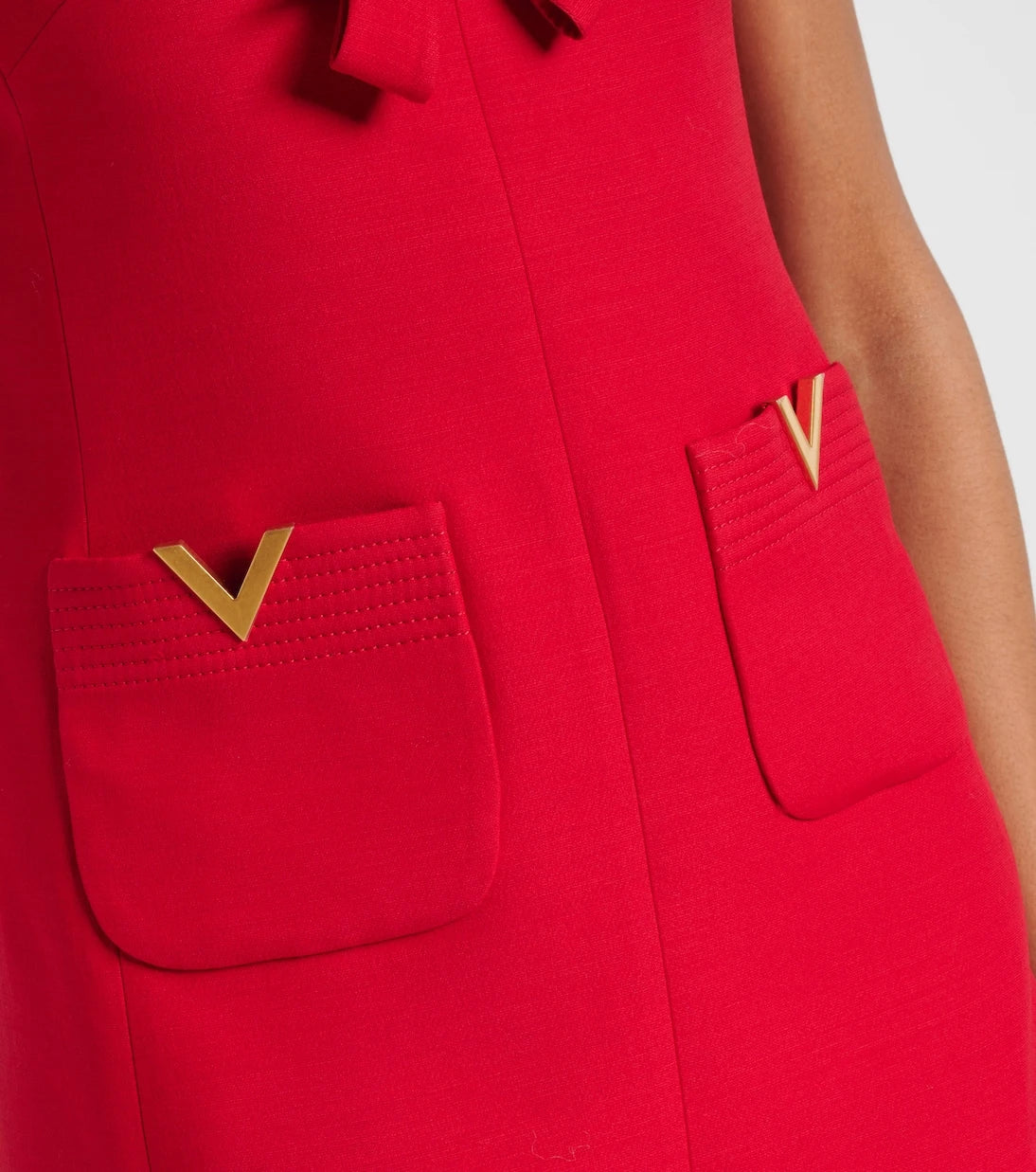 Valentino - Crepe Couture bow-detail minidress