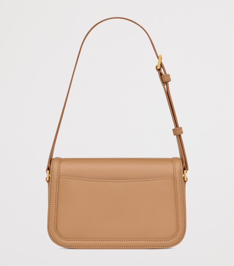 Beige Mini Leather Solferino Satchel