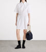 Prada White Cotton Poplin Mini Shirt Dress