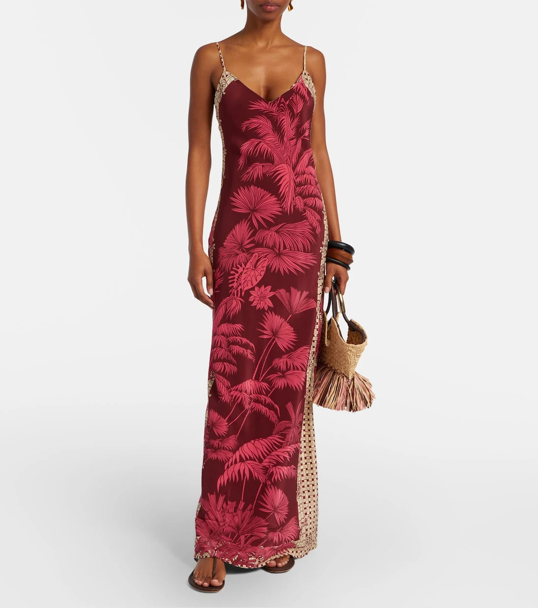 Johanna Ortiz - Printed silk slip dress