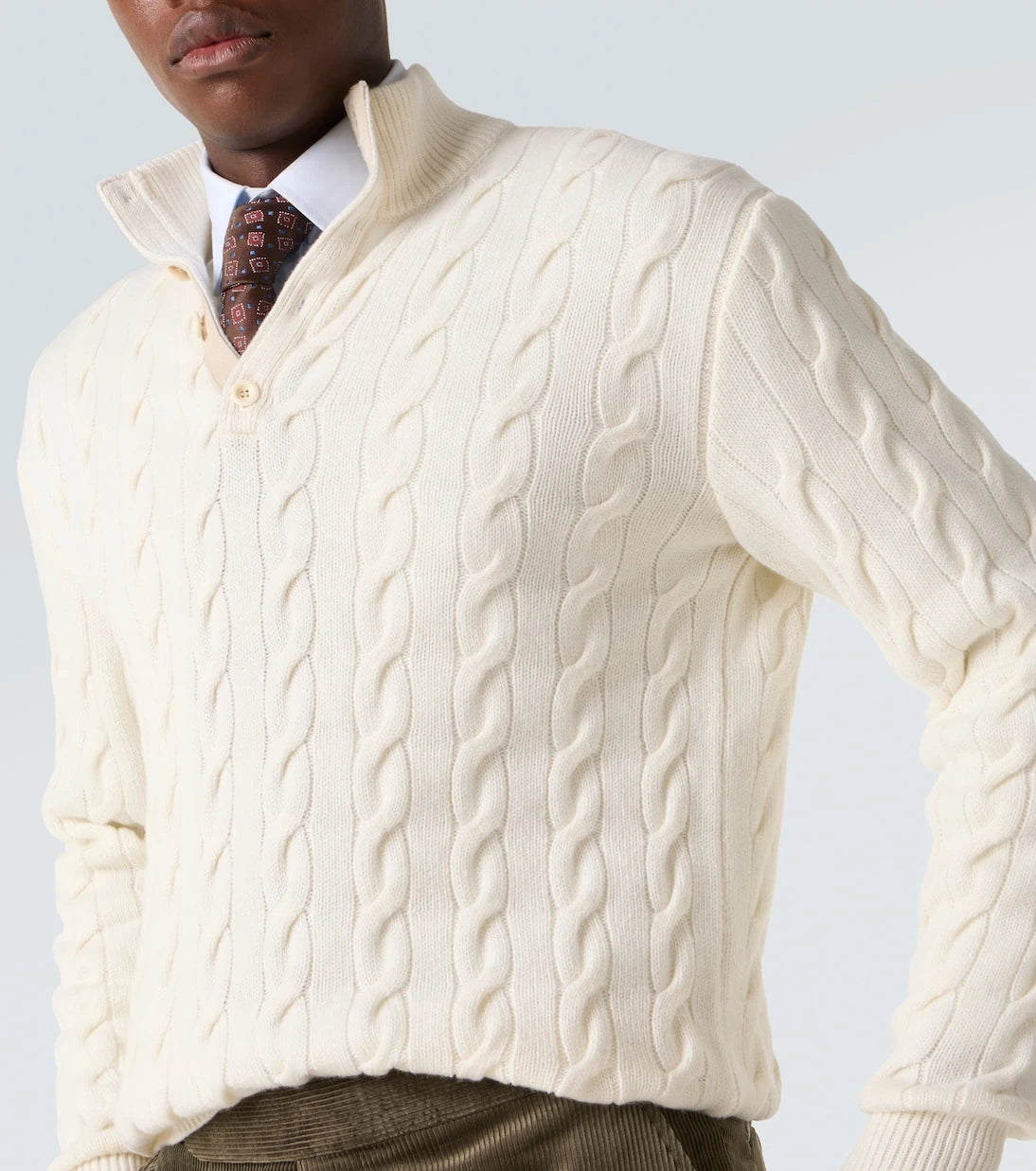 Ralph Lauren Purple Label - Cable-knit cashmere sweater