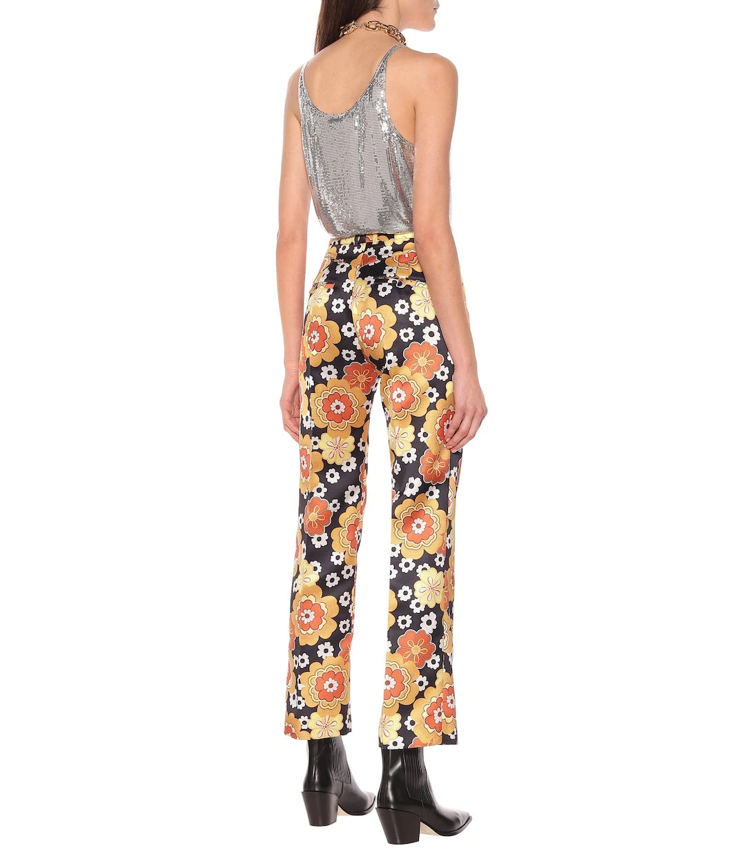 Rabanne - Floral straight pants