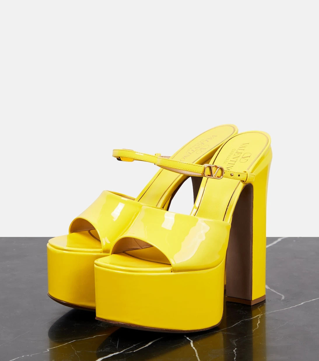Valentino Garavani - Tan-Go 155 leather platform sandals