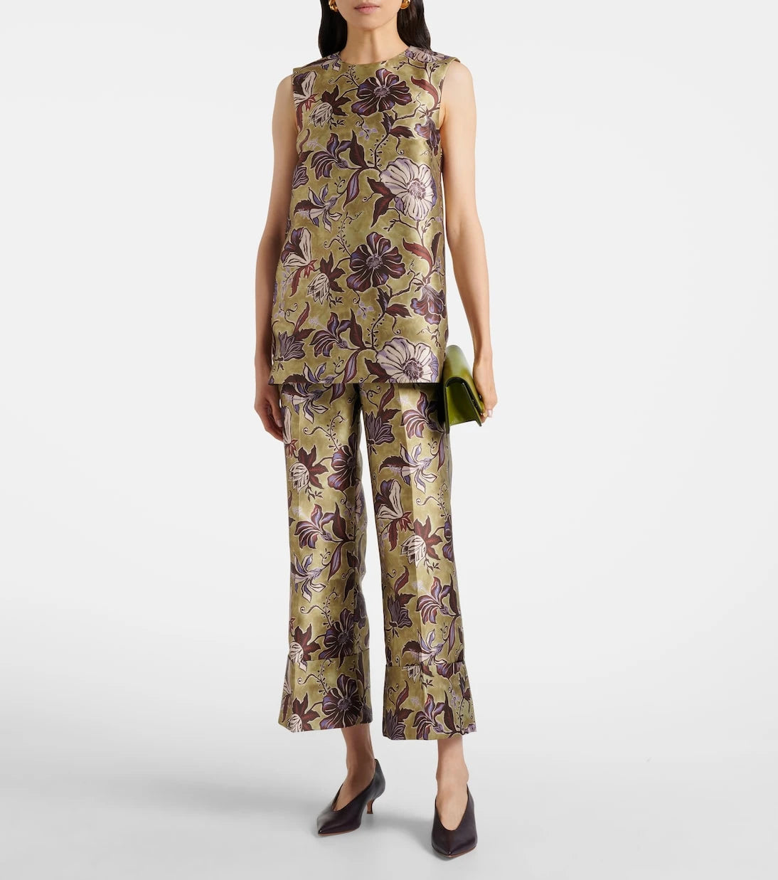 Alémais - Citron floral cropped pants