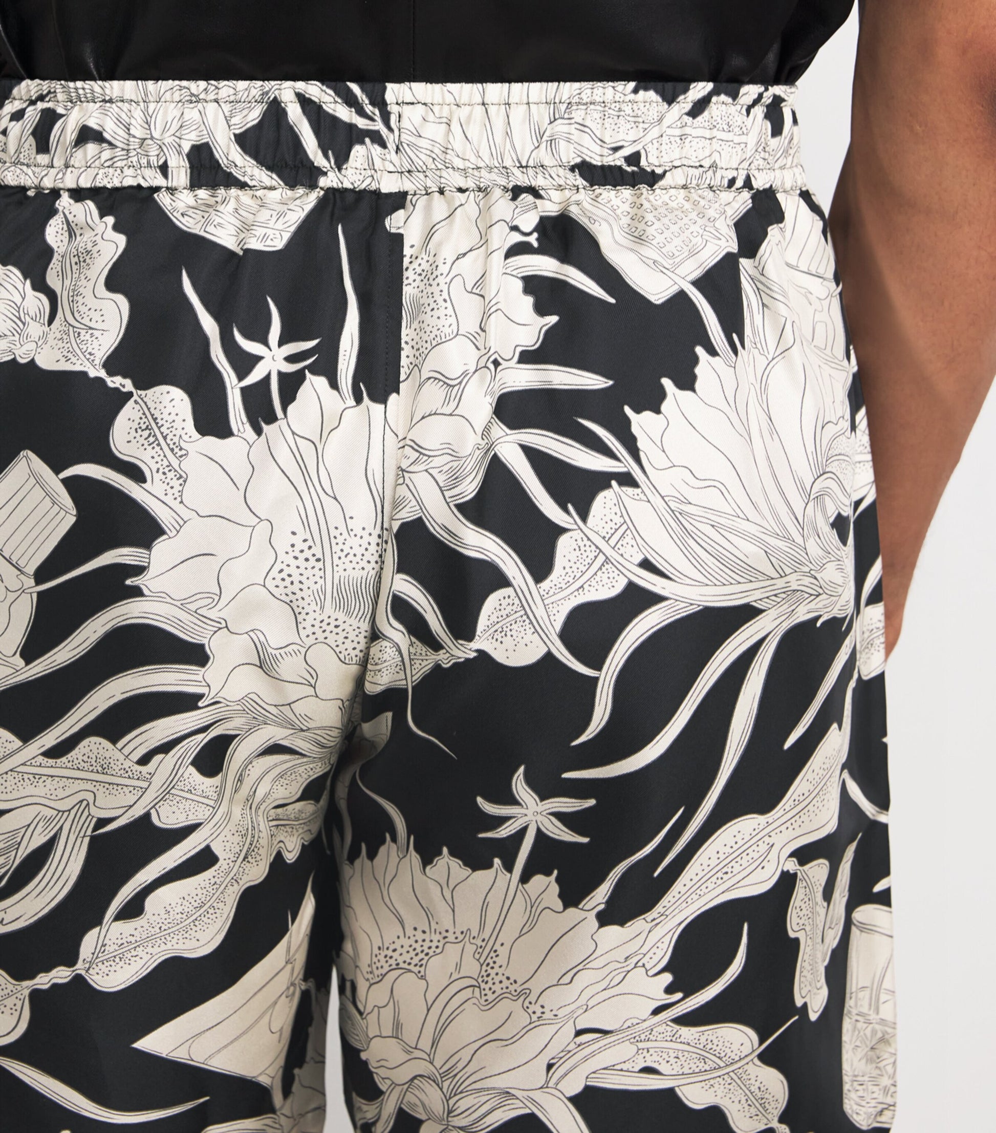AMIRI Silk Floral Print Shorts