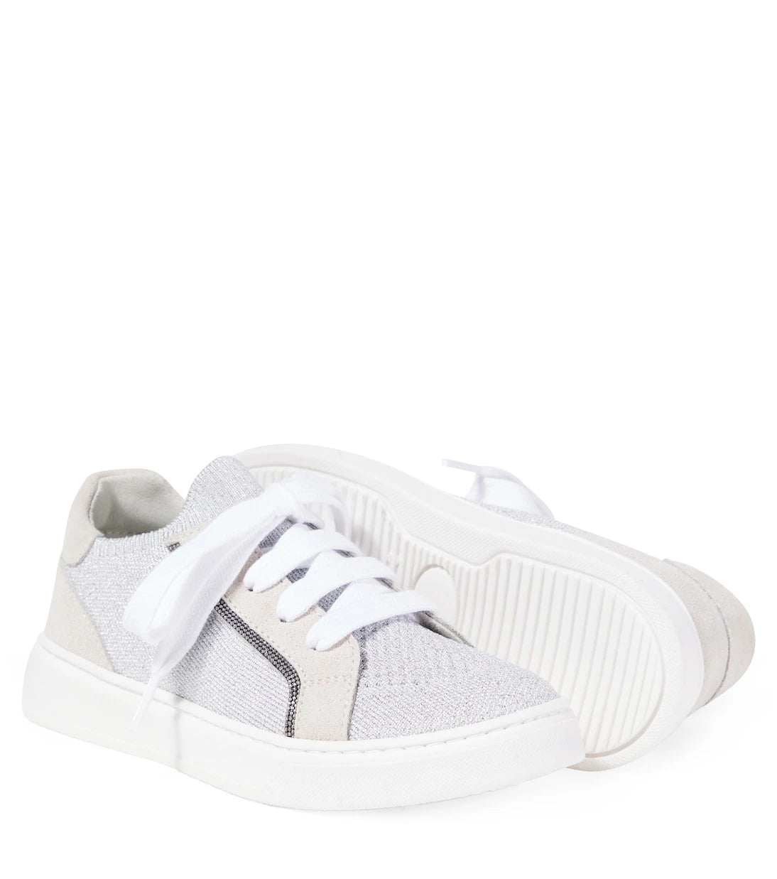 Brunello Cucinelli Kids - أحذية رياضية من الجلد السويدي