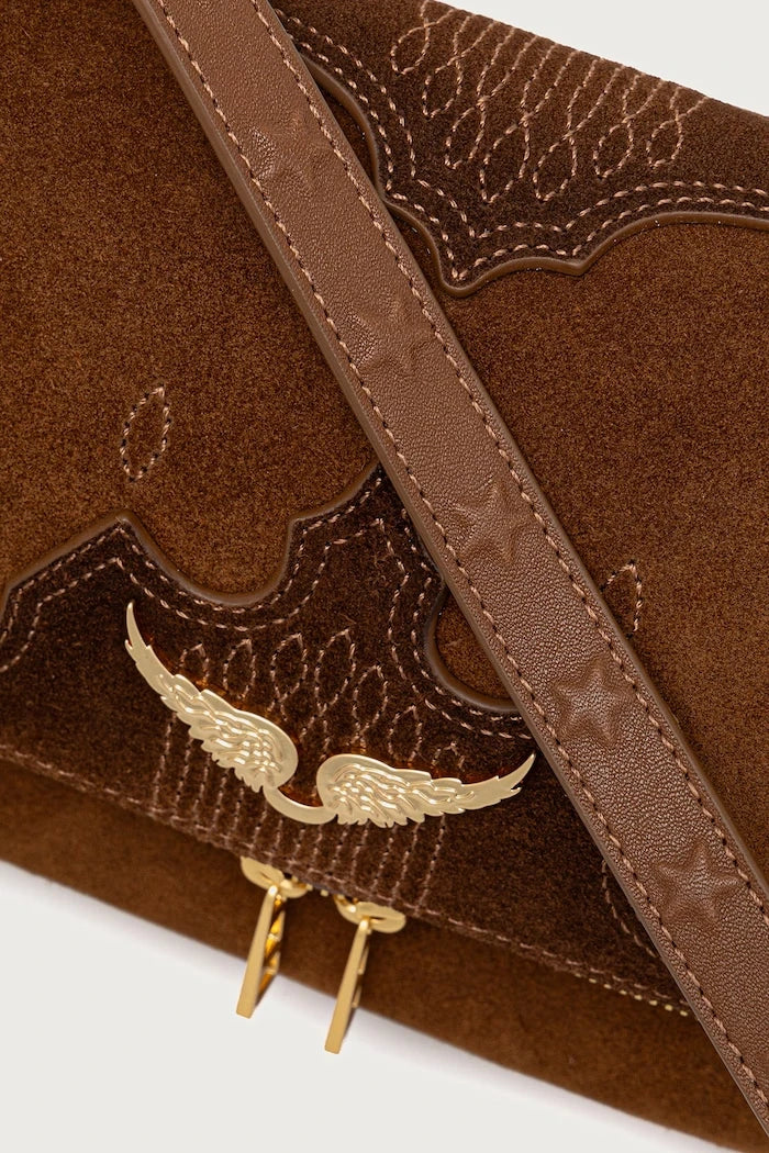 ROCKY süet kadın crossbody çanta