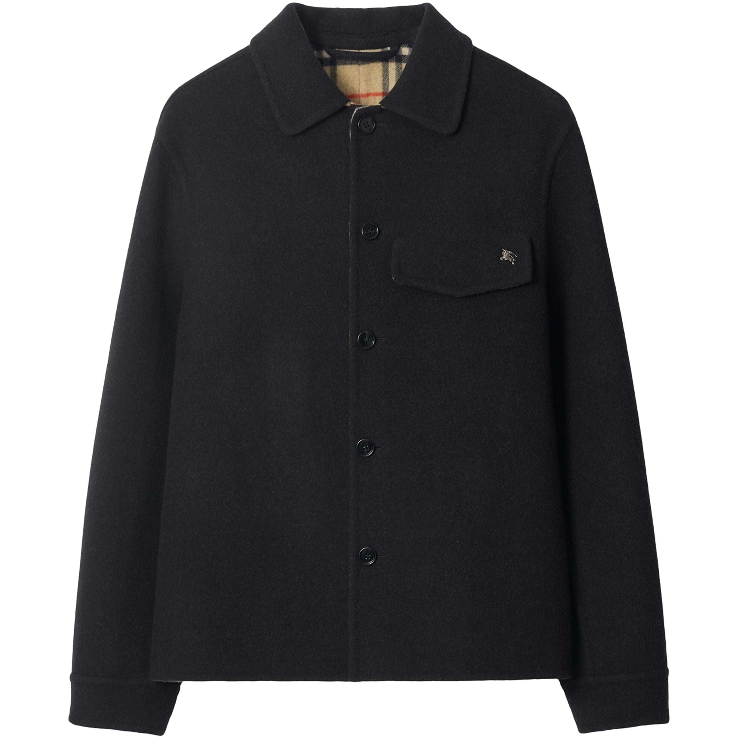 Burberry Black Wool Overshirt