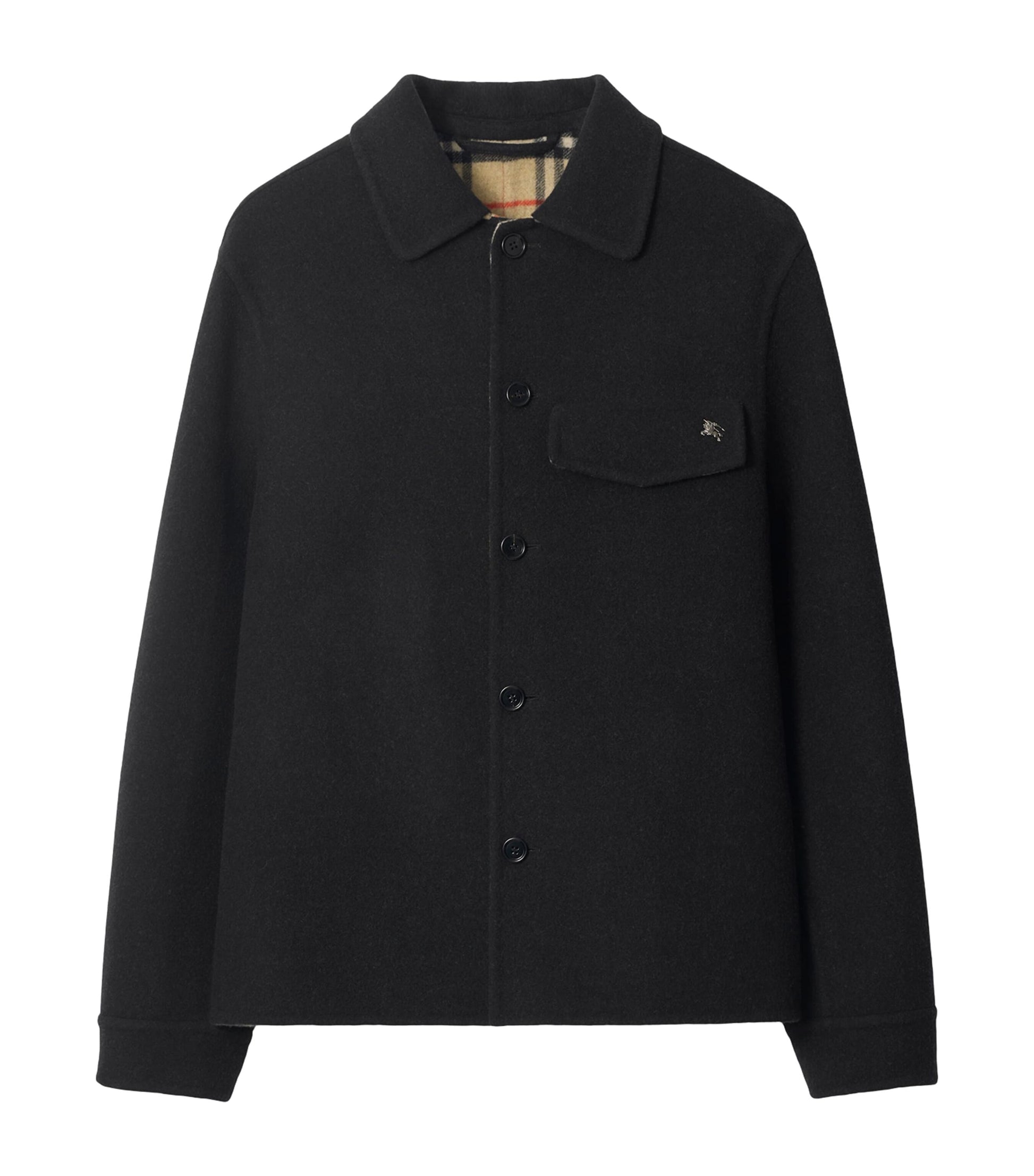 Burberry Black Wool Overshirt