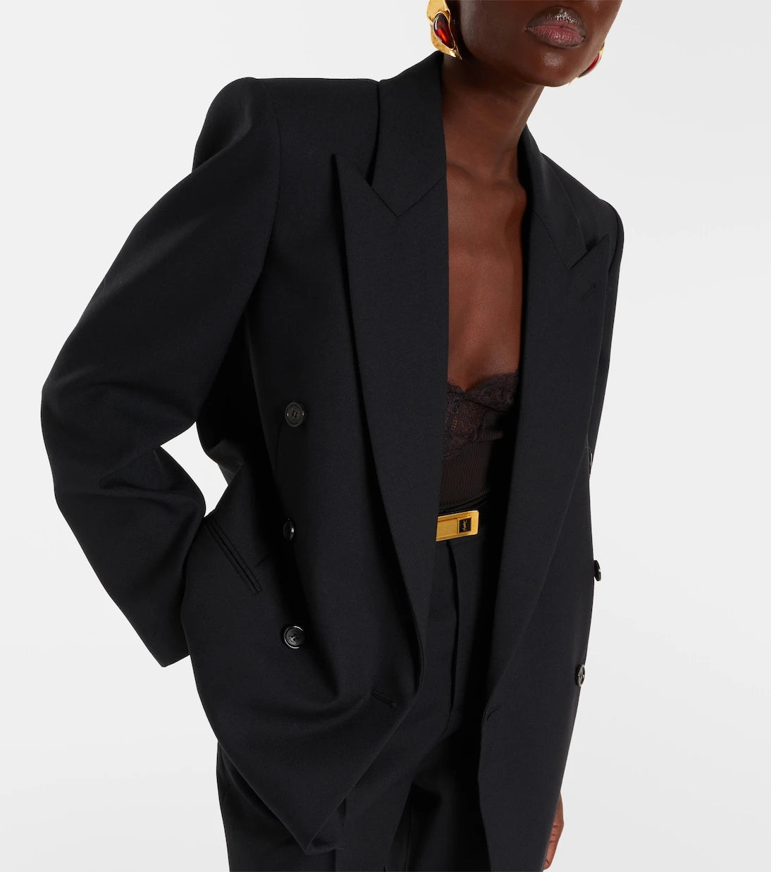 Saint Laurent - Double-breasted wool blazer