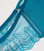 Blue Geo Lace Thong