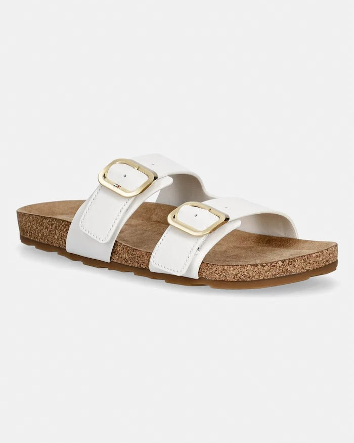Tommy Hilfiger Kadın Deri Terlik TH CLASSIC CORK SANDAL LEATHER