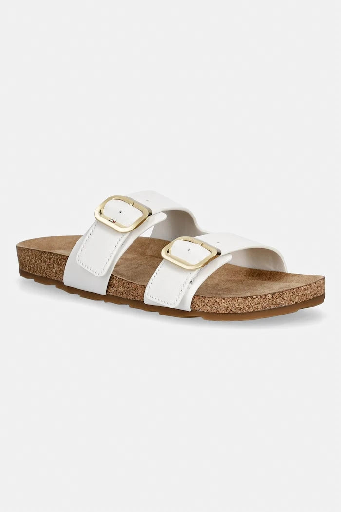 Tommy Hilfiger Kadın Deri Terlik TH CLASSIC CORK SANDAL LEATHER