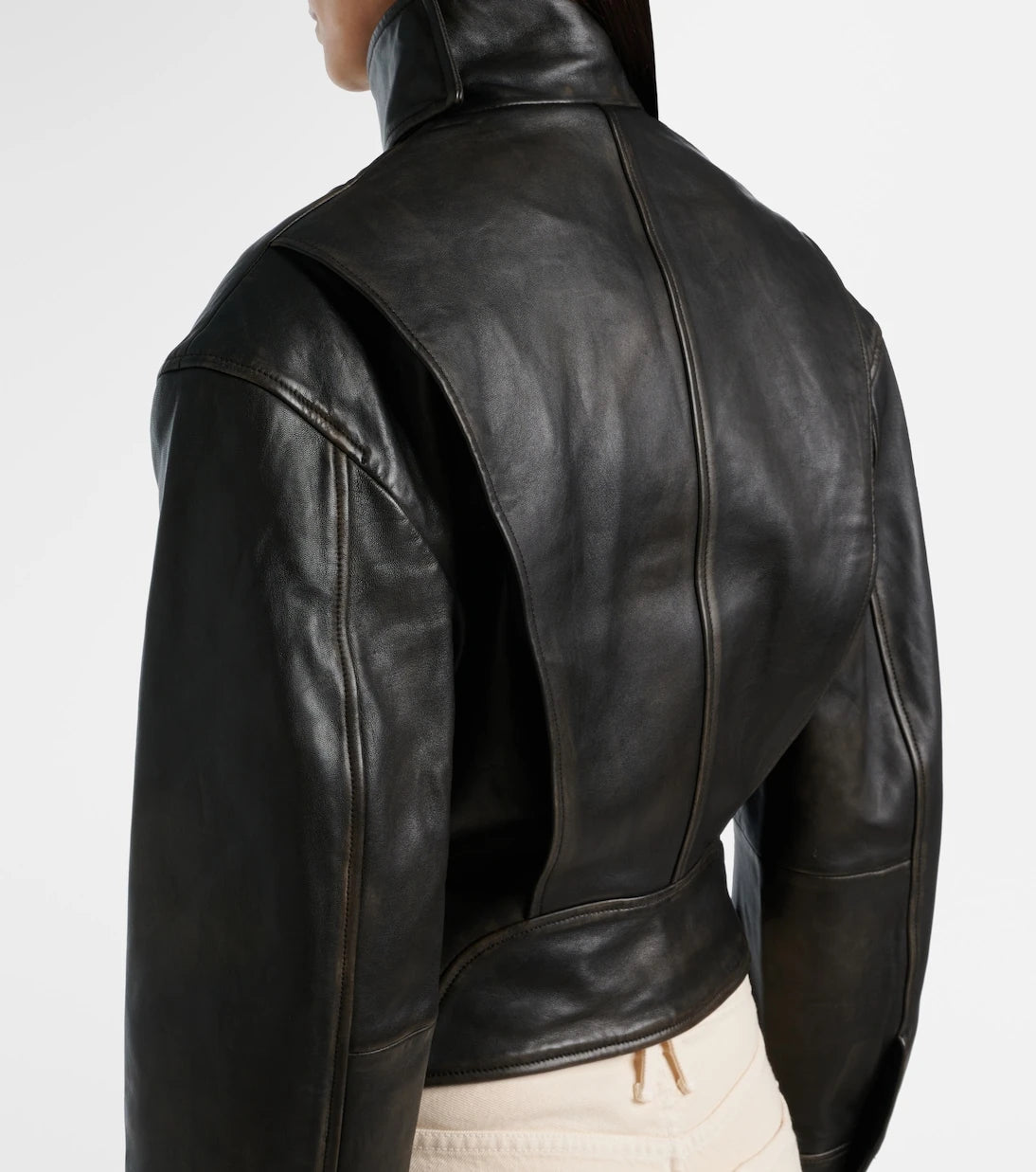 Christopher Esber - Burnished Eddie leather bomber jacket