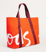 Harrods Orange Large Cotton Logo Tote Bag