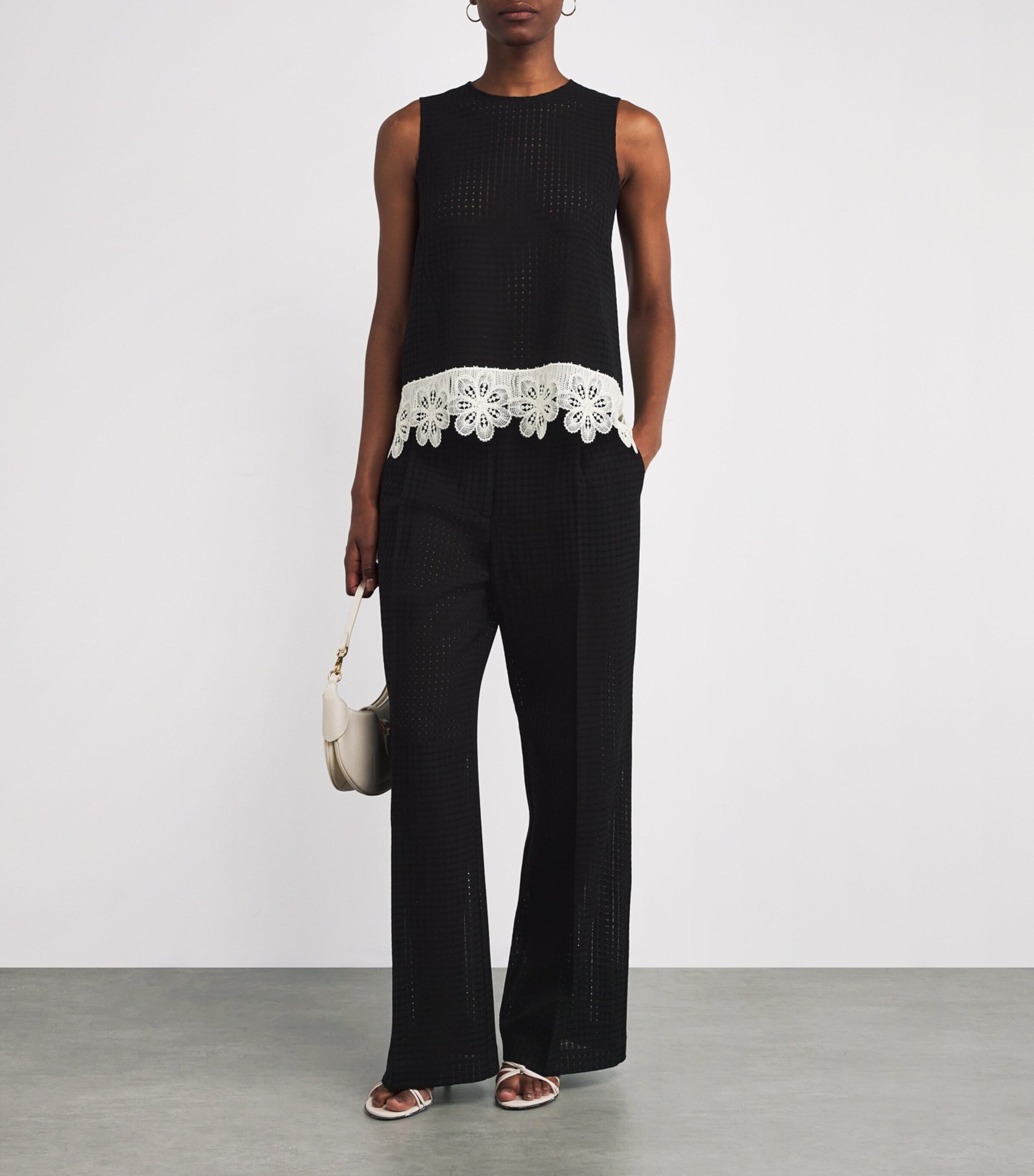 Crochet Lace-Trim La Scala Top