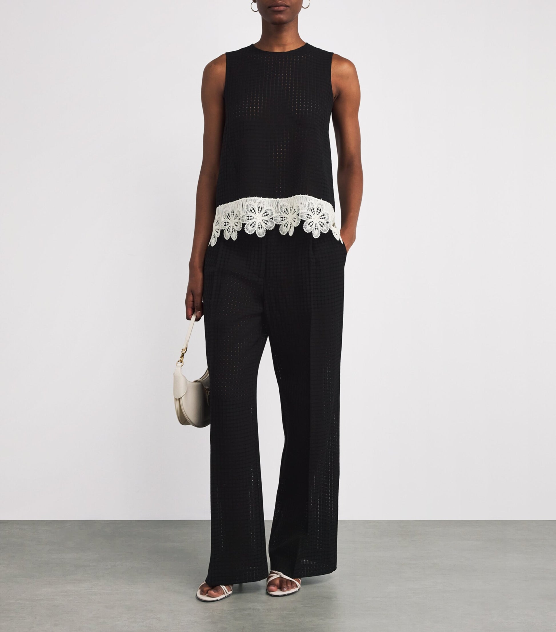 Crochet Lace-Trim La Scala Top