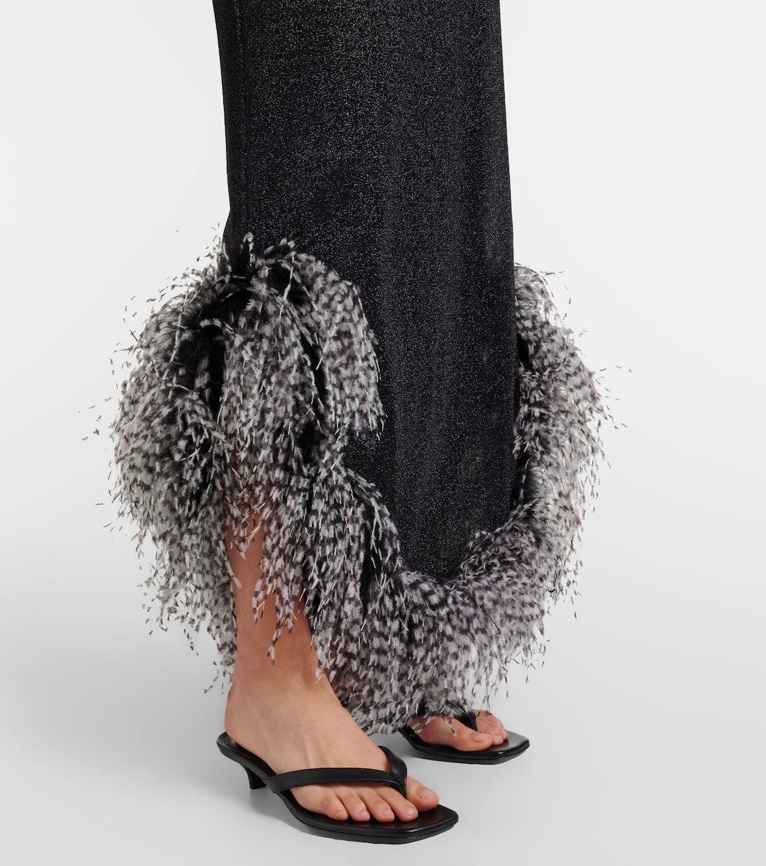 Oséree - Lumière Plumage halterneck maxi dress
