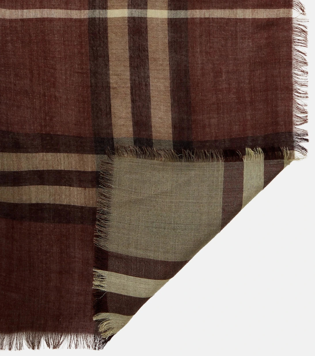 Burberry - Burberry Check wool and silk scarf