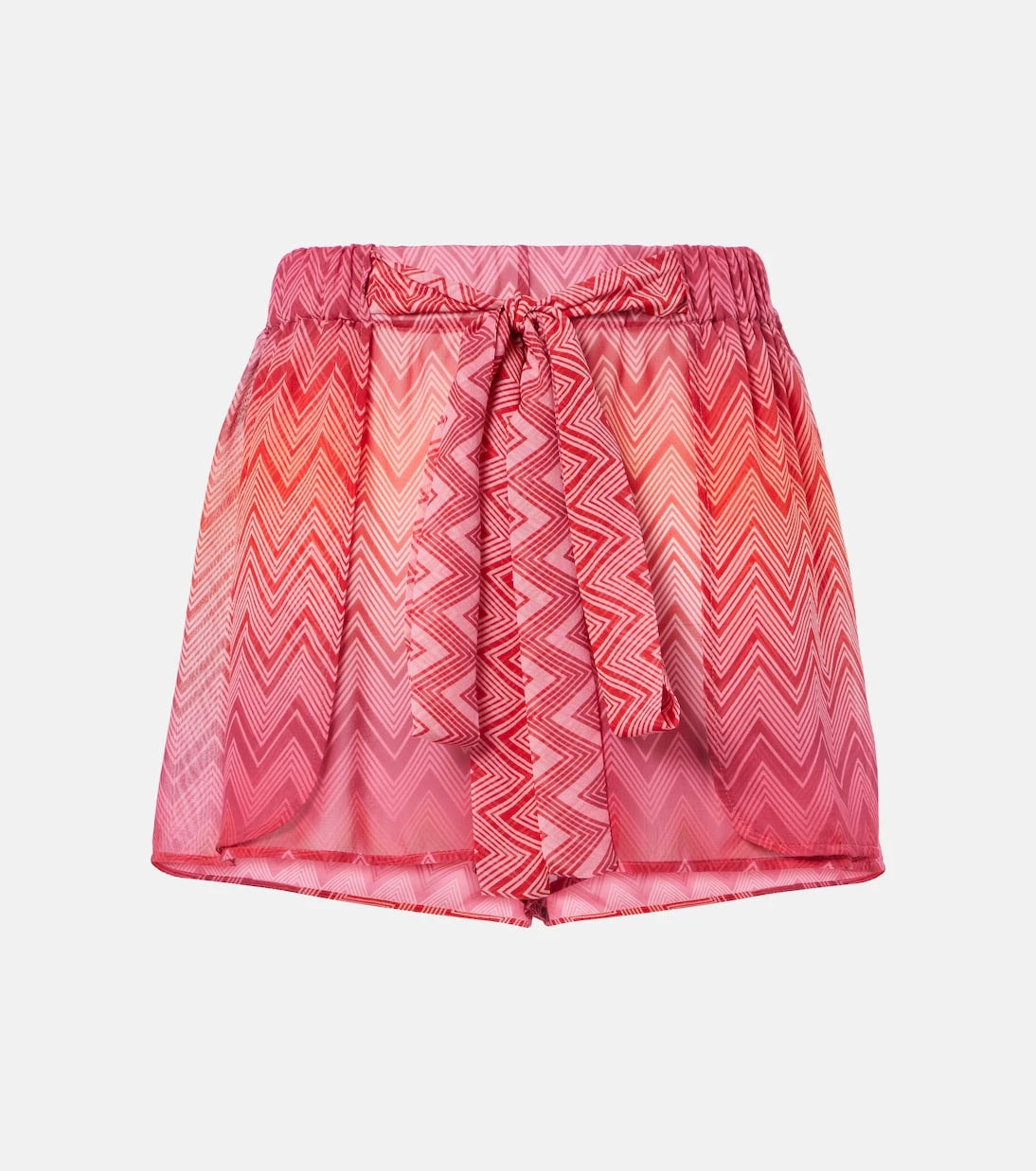 Missoni - شورت حريري بطبعة متعرجة