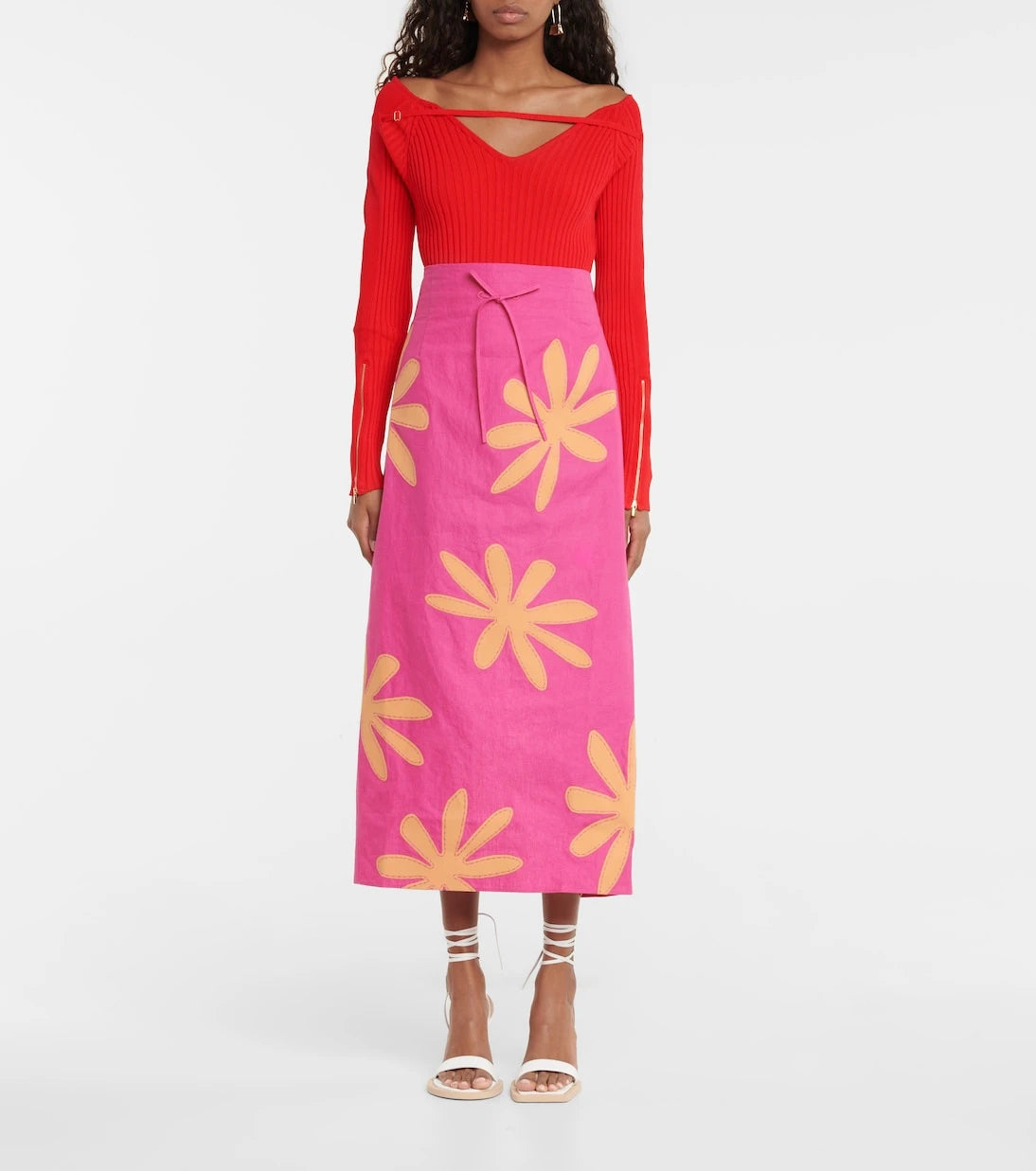 Jacquemus - La Jupe Chouchou linen midi skirt