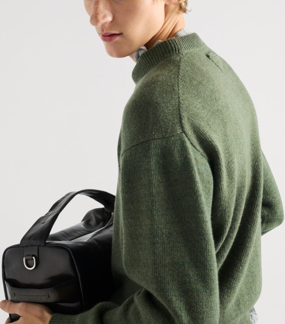 Green Re-Cashmere Crewneck Sweater