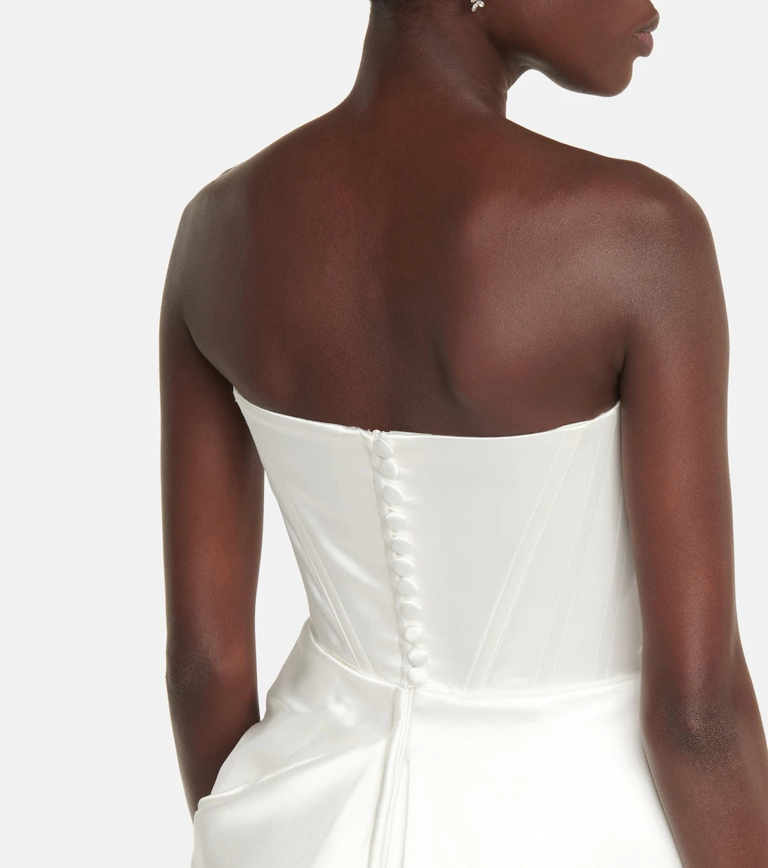 أليكس بيري - فستان بلير القصير من الساتان الخاص بالعرائس