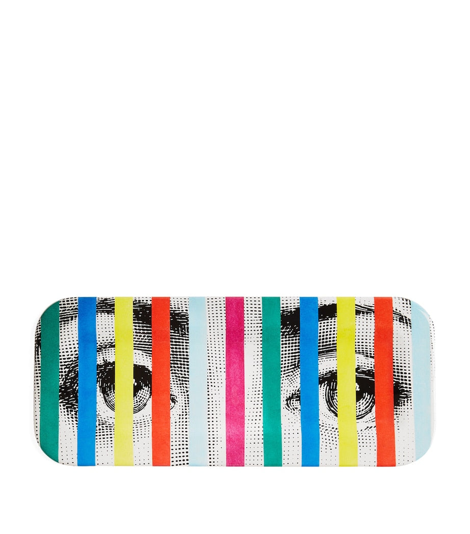 Fornasetti Striped Face Rectangular Tray (25cm x 60cm)