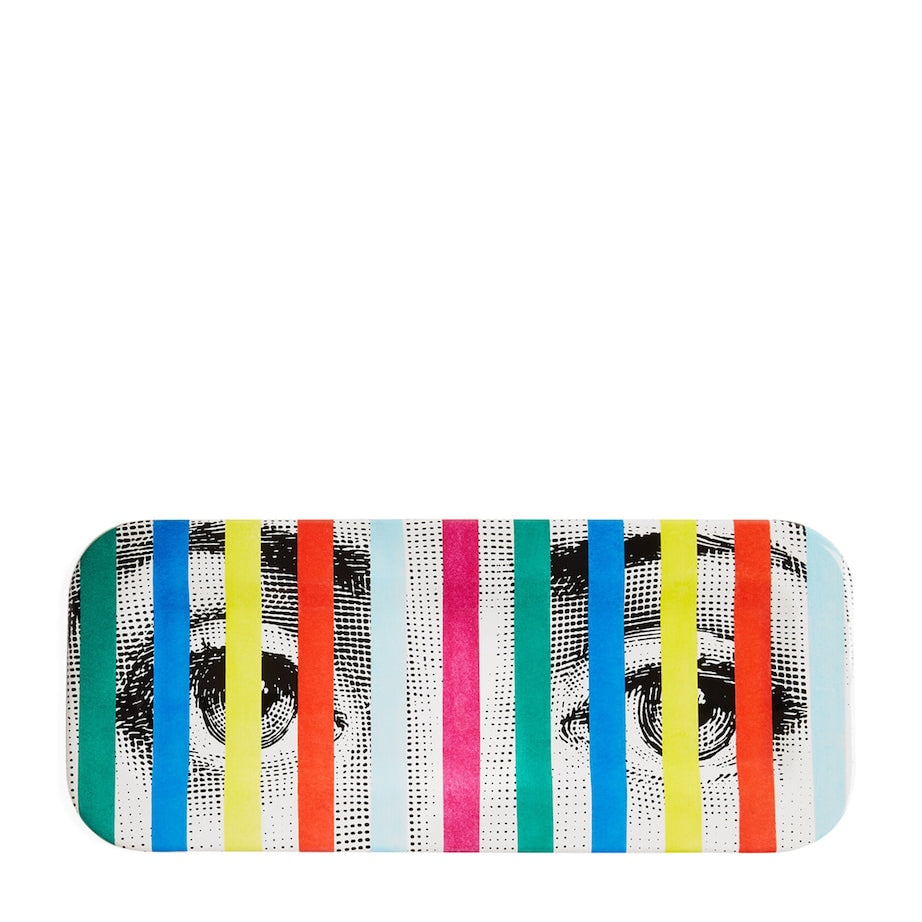 Fornasetti Striped Face Rectangular Tray (25cm x 60cm)