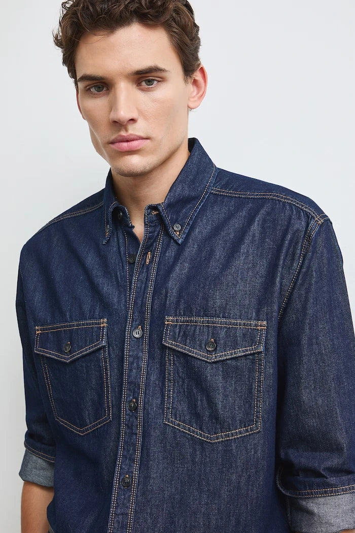 Erkek denim gömlek