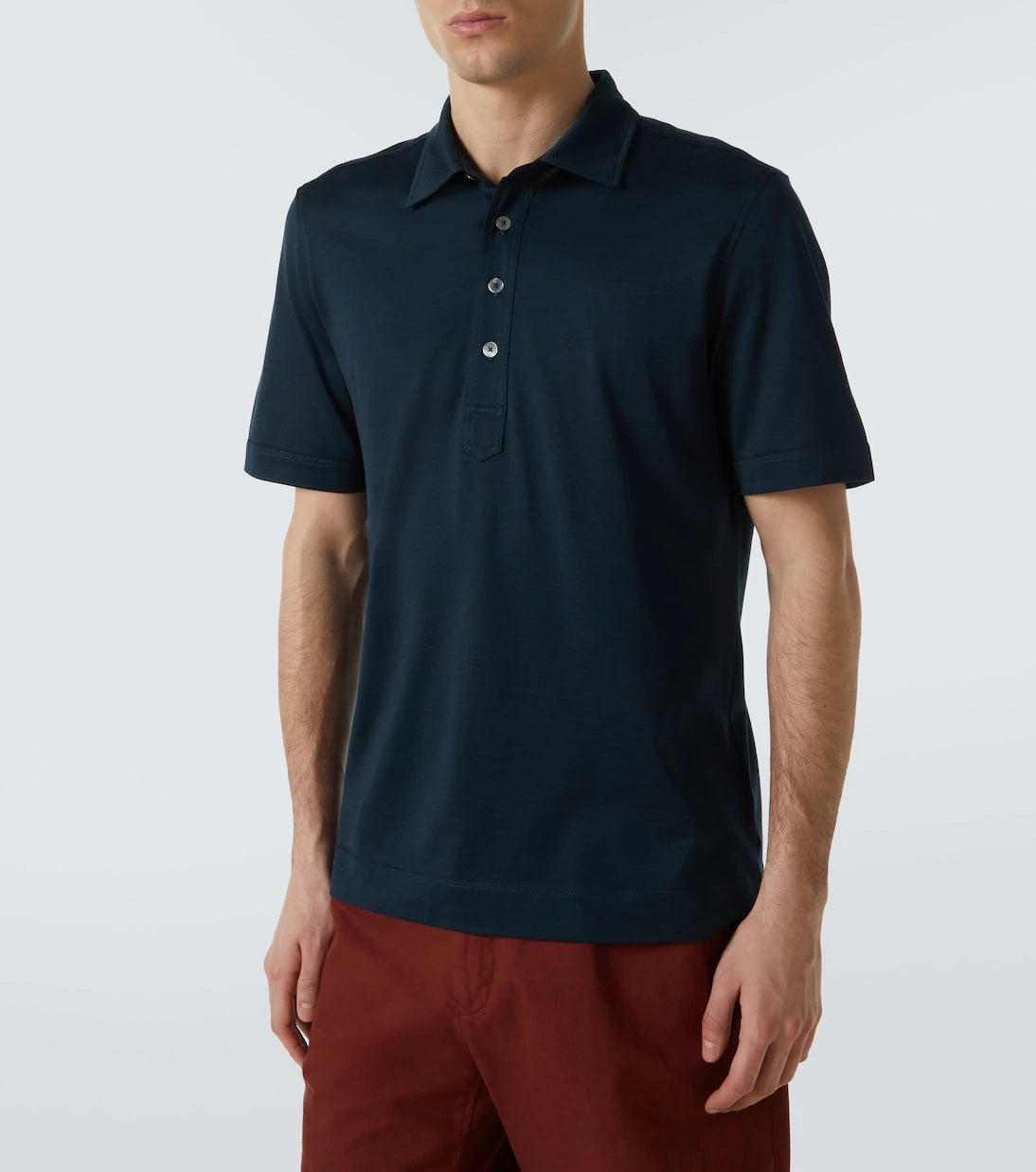 Zegna - Silk and cotton polo shirt
