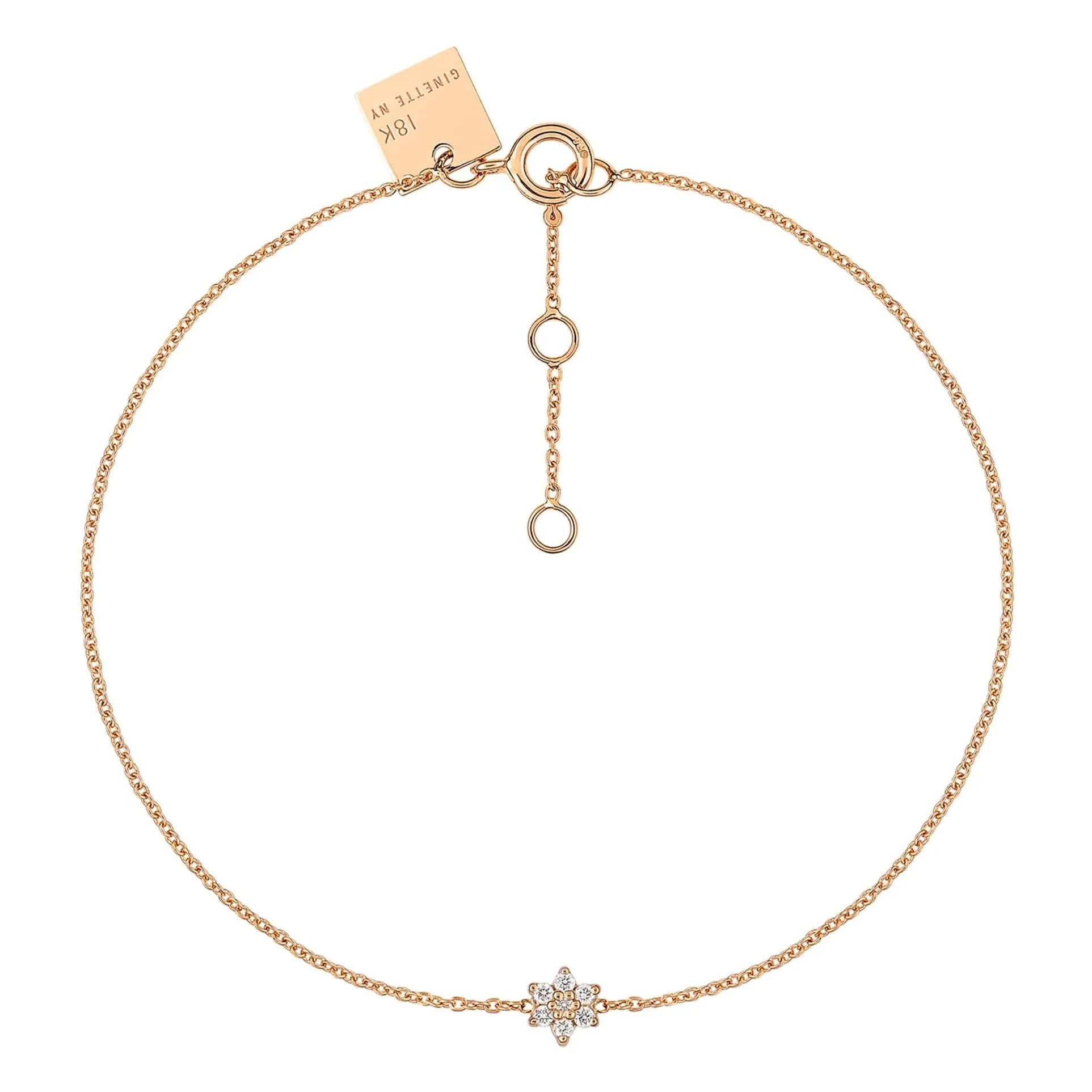 Ginette NY - Mini Diamond Star bracelet | Pink Gold