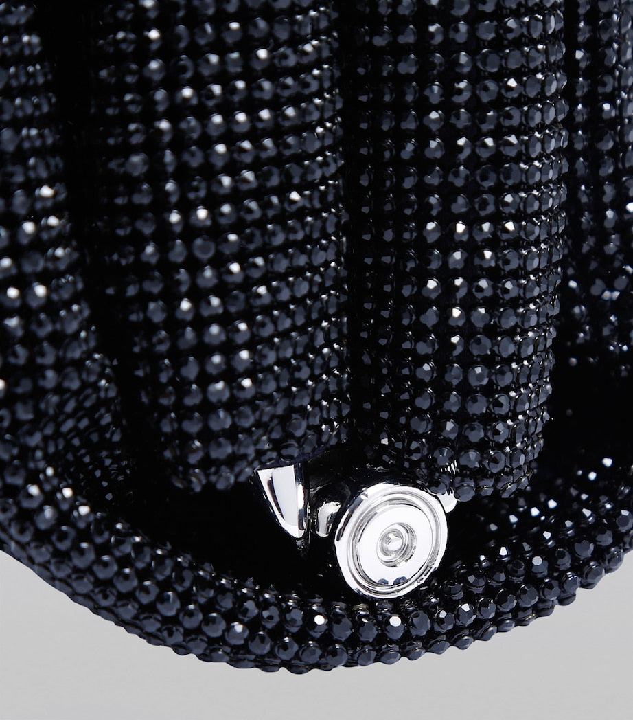 Benedetta Bruzziches Black Embellished Venus La Petite Clutch Bag