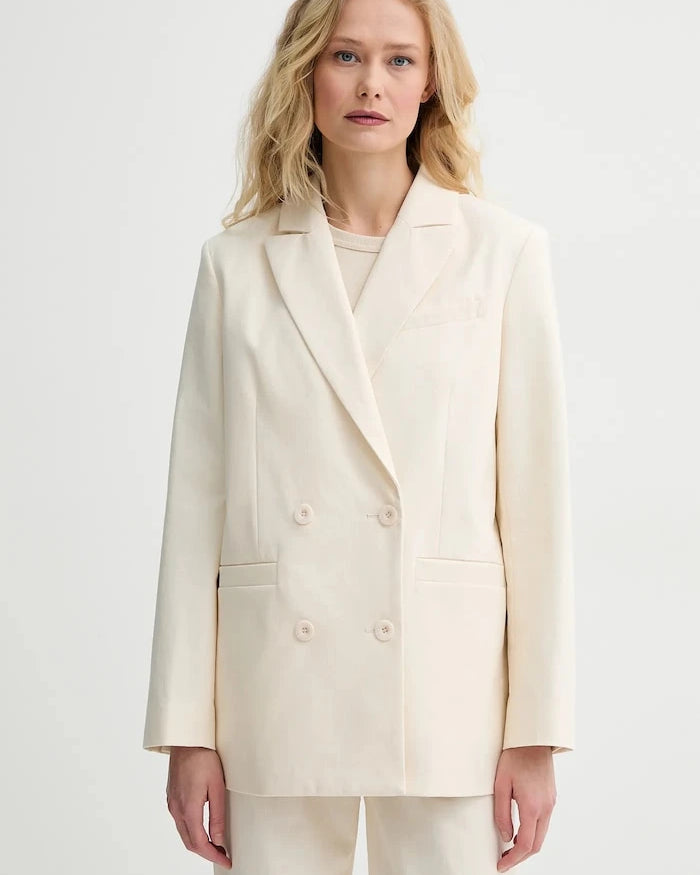 A.P.C. kadın pamuklu kruvaze blazer veste lucy