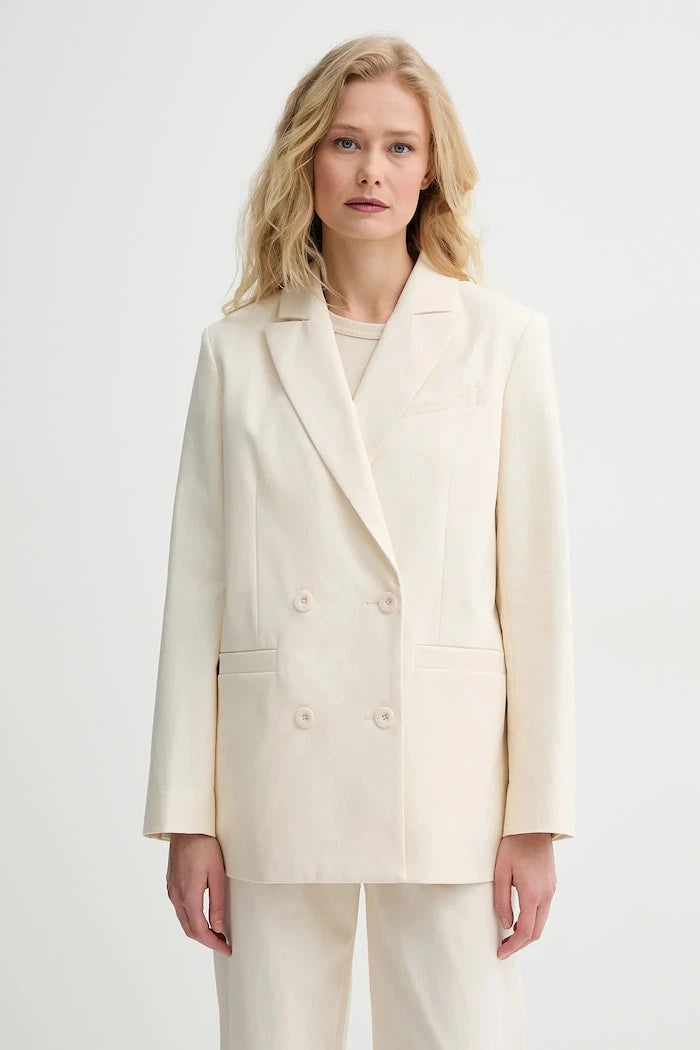 A.P.C. kadın pamuklu kruvaze blazer veste lucy