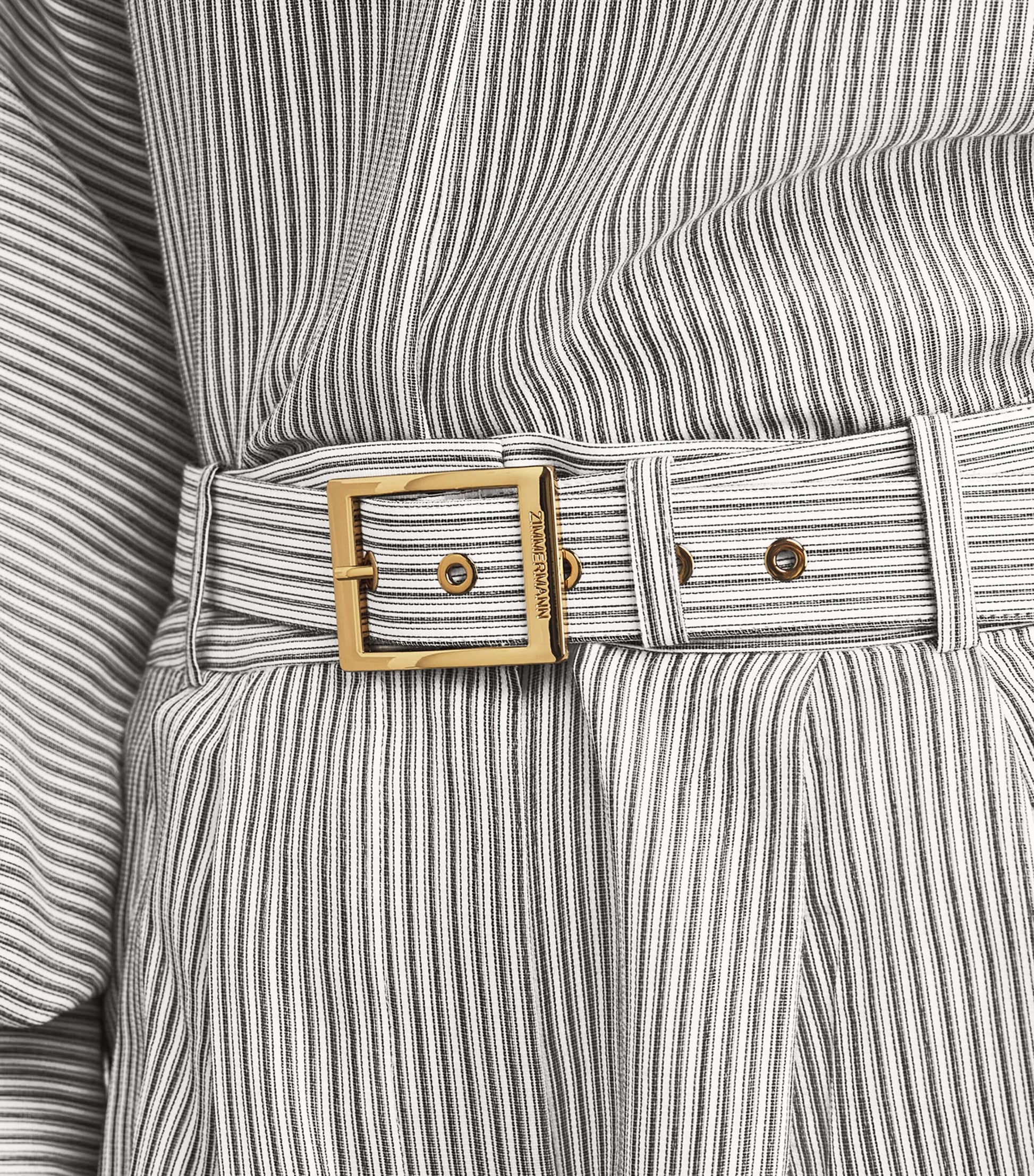 Zimmermann Multi Cotton-Silk Hypnotic Wide-Leg Trousers