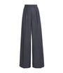 Max Mara Blue Virgin Wool Wide-Leg Trousers