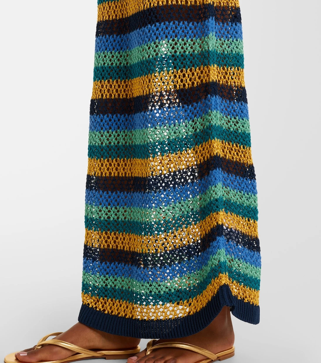 Etro - Striped cotton-blend maxi dress