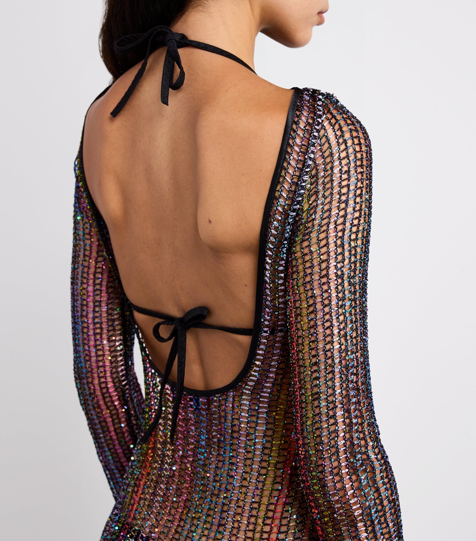 Missoni Multi Sequin-Embellished Sheer Maxi Dress