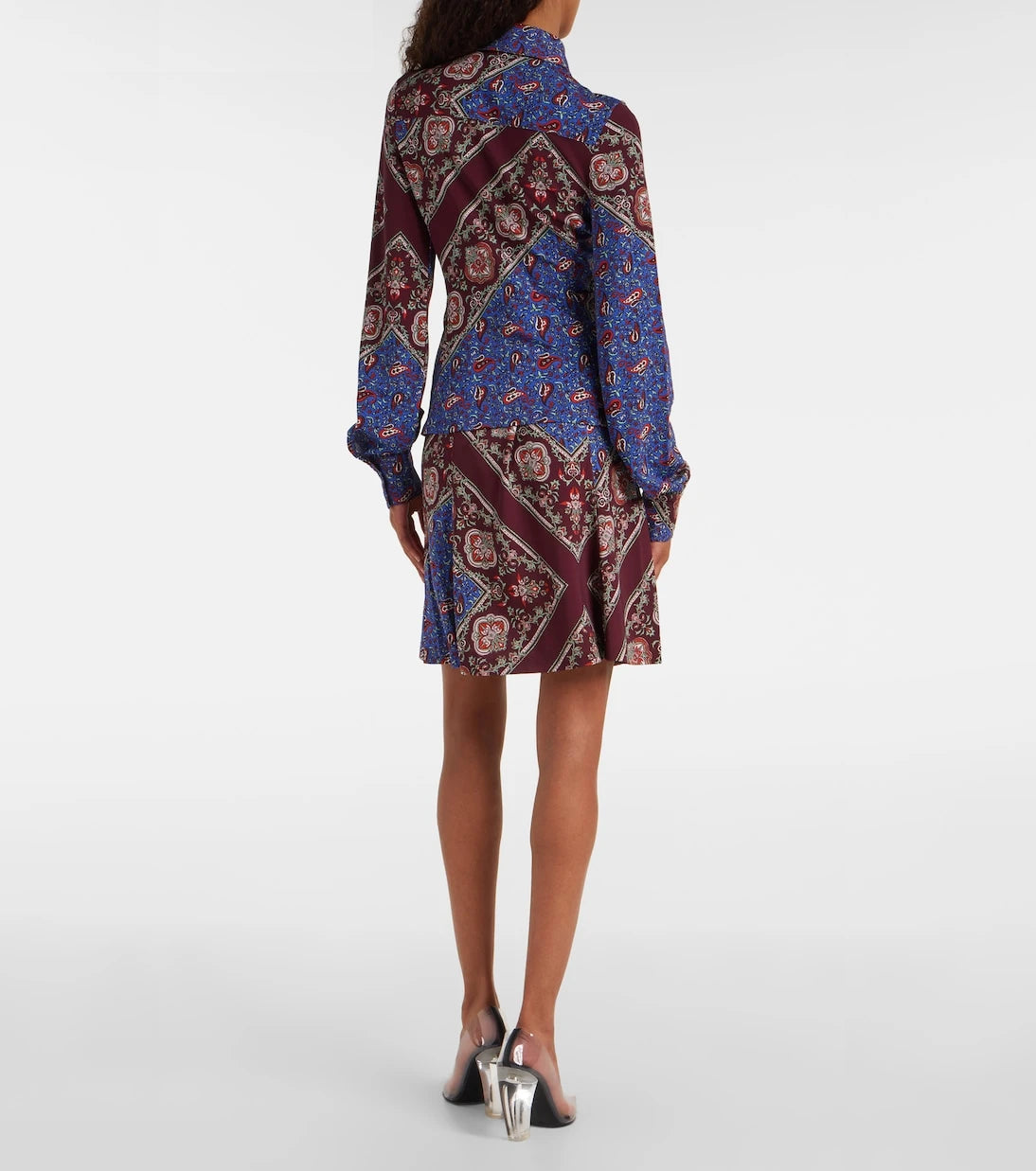 Rabanne - Gathered paisley printed shirt