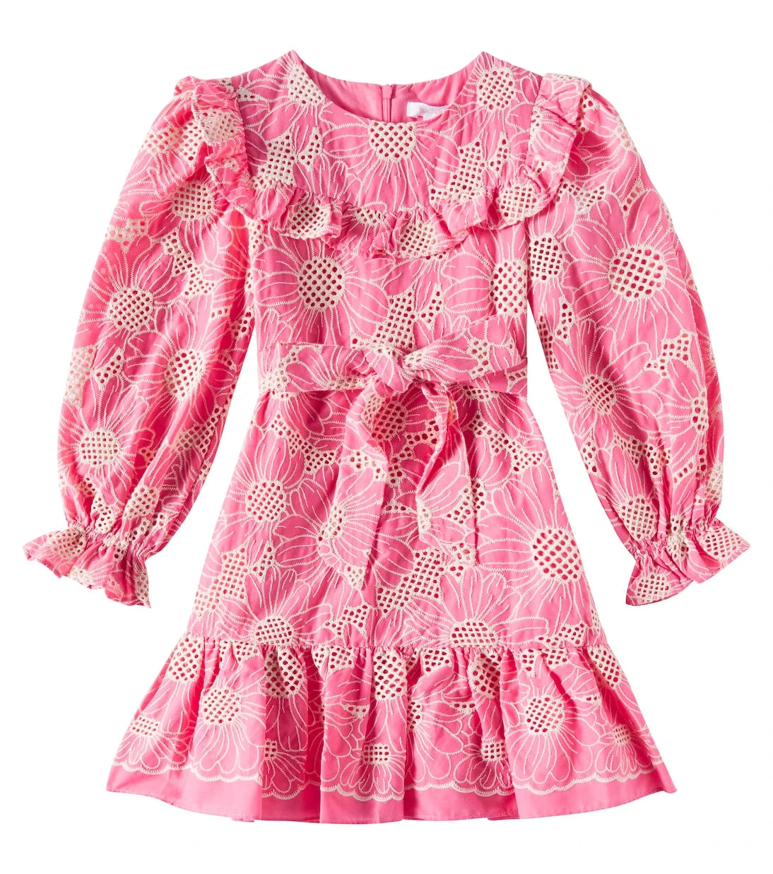 Patachou - Embroidered cotton voile dress