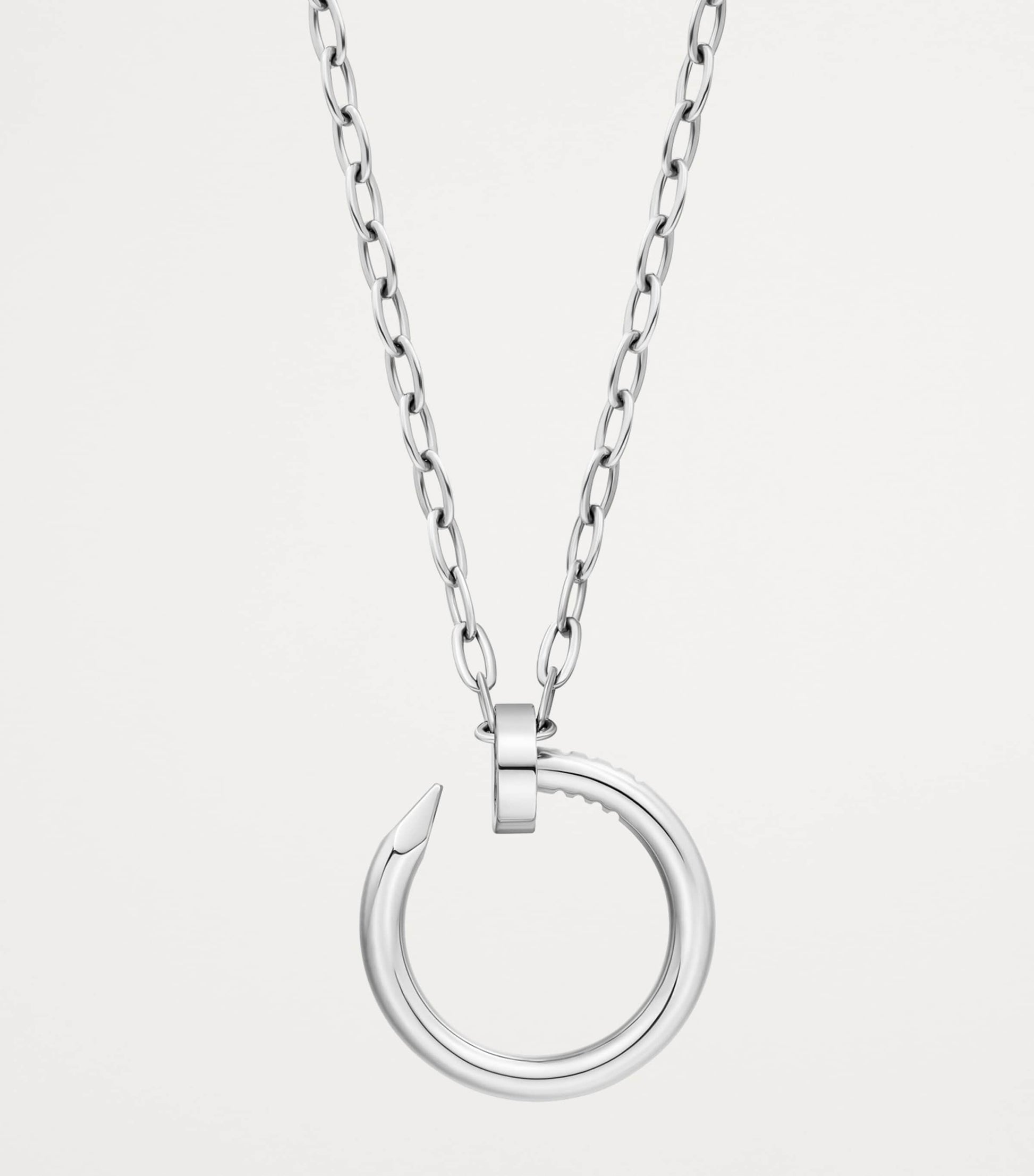Extra-Large White Gold Juste un Clou Necklace
