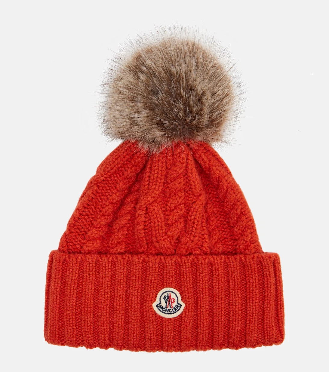 Moncler - Cable-knit cashmere and wool-blend beanie