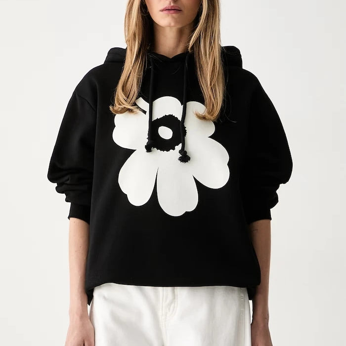 Marimekko kapüşonlu kadın pamuklu sweatshirt