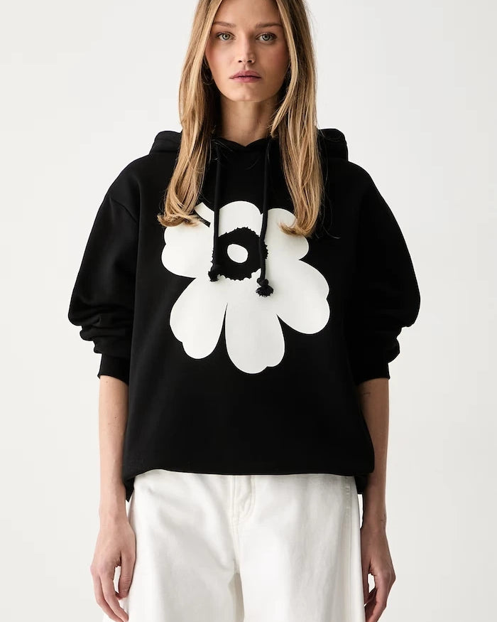 Marimekko kapüşonlu kadın pamuklu sweatshirt